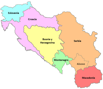 mapa de yugoslavia